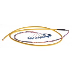 Masterlan Fiber Optic Pigtail, Lcupc, Singlemode 9/125, 3m, 12pcs, Strand Jacketed